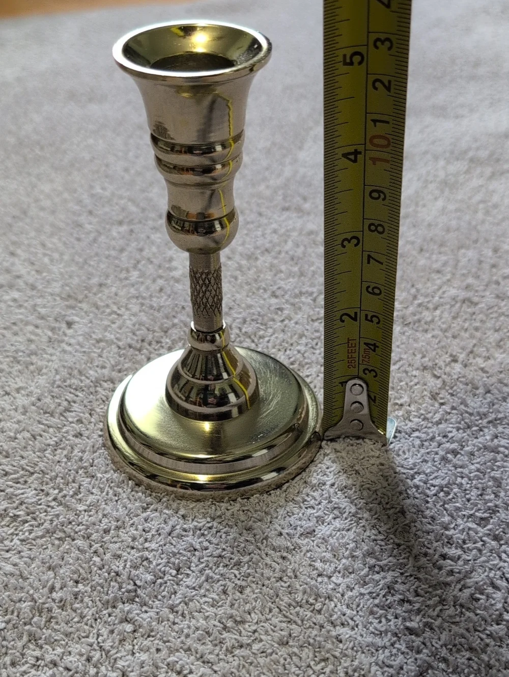 Gold Finish Taper Candlestick Holders - Set of 3